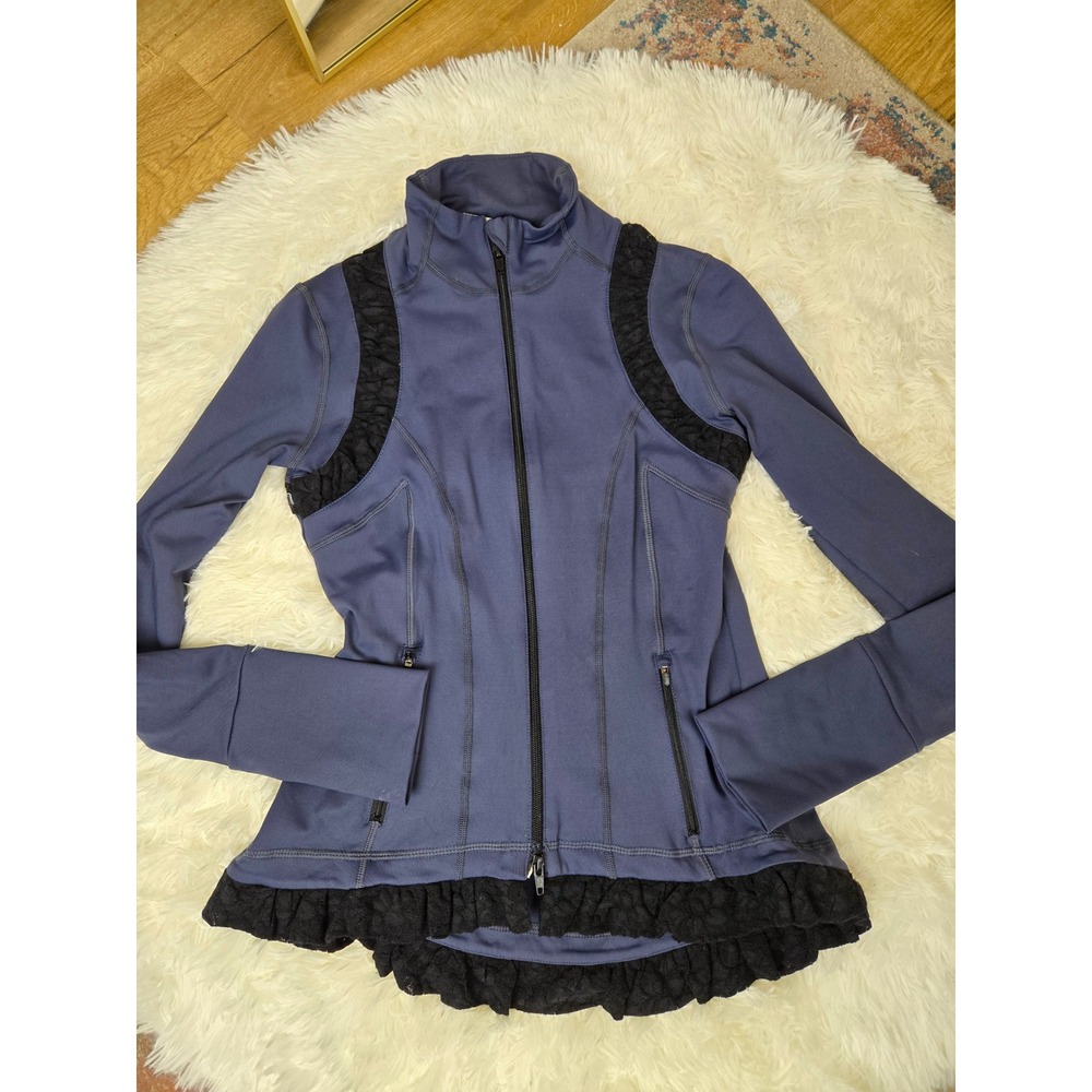 Vimmia Fitted Jacket Full Zip Lace Trim‎ Athleisure Activewear Small - Picture 9 of 10